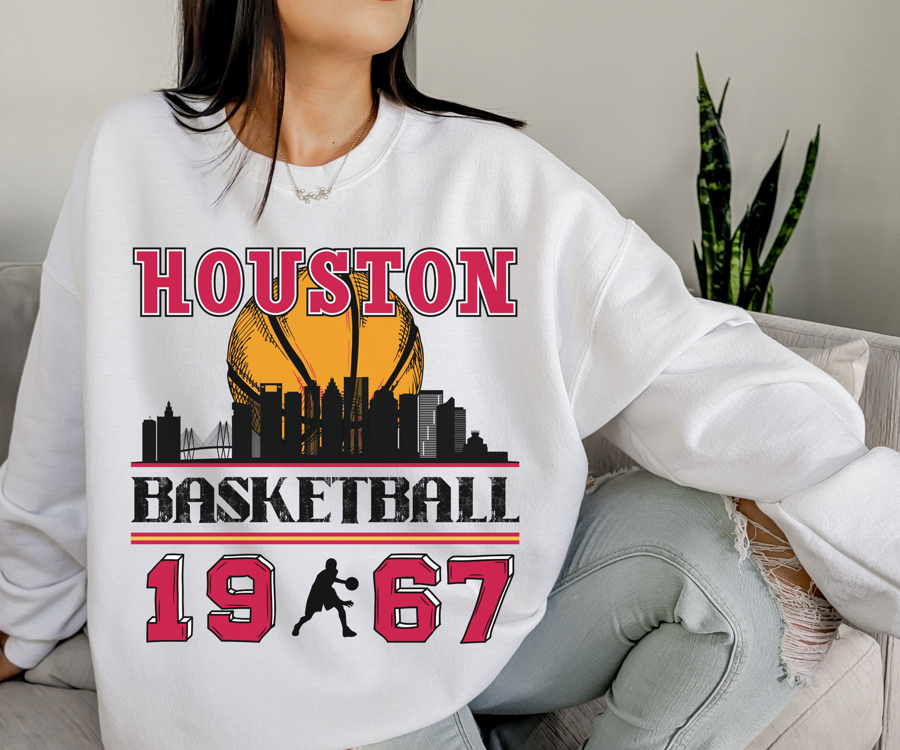 Vintage Houston Rockets Sweatshirt Hoodie Shirt