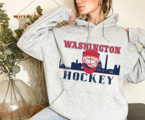 Sudadera de hockey de Washington DC vintage ventilador de hockey