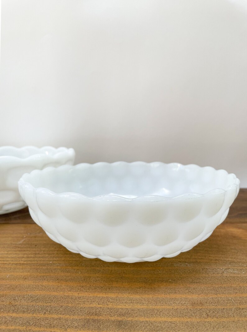 Milk Glass Serving Bowls Set of 2 Vintage Milk Glass Bowls Vintage