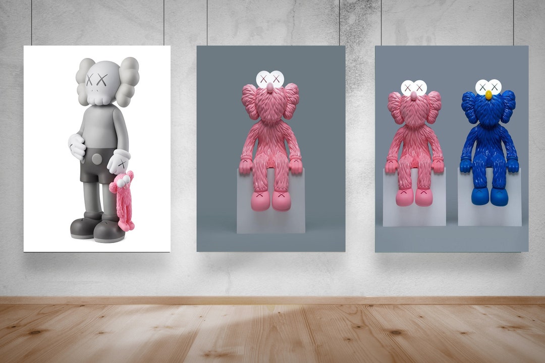 Kaws, Kaw, Kaws Poster, Set of 3, Pop Art, . Wall Art, Fine Art