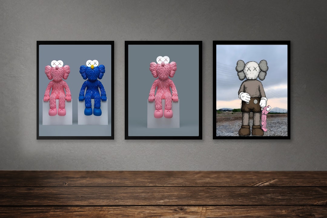 Kaws, Kaw, Kaws Poster, Set of 3, Pop Art, . Wall Art, Fine Art