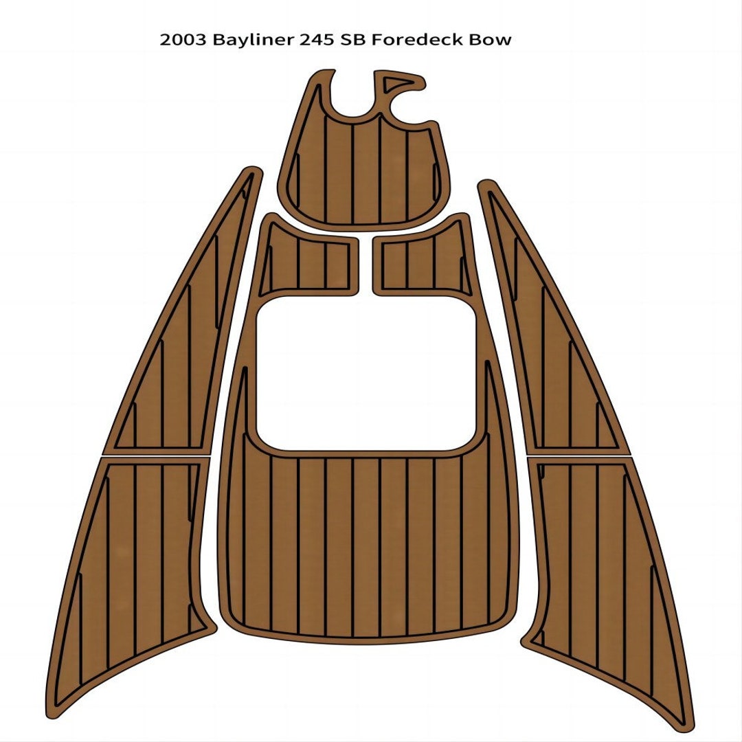 2003 Bayliner 245 SB Foredeck Bow Pad Boat EVA Foam Faux Teak Deck