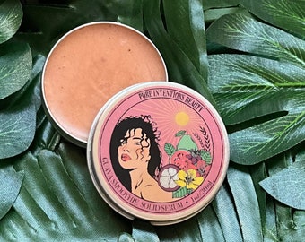 Glowing Guava Plumping + Hydrating | Dewy Glass Skin Solid Serum | Guava + Green Tea + Meadowfoam | Vegan, Cruelty-free, Handmade