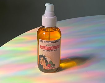 Guava Cleansing Oil to Milk | Easy-off | Hydrating + Clear Skin + Youthful Cleanser for All Skin Types | Handmade + Vegan
