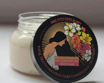 Monoi Deep Conditioning Treatment - Anti-frizz + Hydrating + Hair Strengthening - For All Hairtypes | Vegan, Natural, Cruelty-free, Handmade