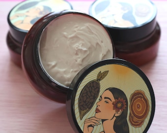 Cacao Butter Cream | Hydrating Non-Greasy, No-Melt Body Butter | cacao, mushrooms| Essential oils + Resins + Absolutes | Vegan Lotion
