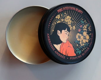 AMBROISIE AMBREE Solid Perfume Butter - Fine Fragrance - Natural Perfumed Body Butter | Handmade, Vegan, Cruelty-Free, & Synthetic-free