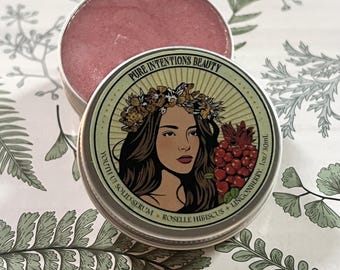 AHA + Vegan Collagen | Natural Peptide | Lingonberry + Roselle Hibiscus + Vegan Probiotic | Youthful + Exfoliating Solid Serum