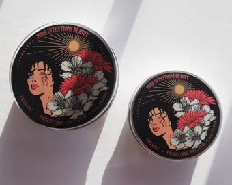 DEJA VU Sweet Spicy Musk | Ambrette + Labdanum + Benzoin | Solid Perfumed Body Butter | Handmade, Vegan, Cruelty-Free, & Synthetic-free