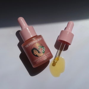 Illuminating Guava Oil Serum Glass Skin Vegan Squalane Plumping, Hydrating, Dewy Skin Facial Oil Vegan, Cruelty-free,Handmade image 1