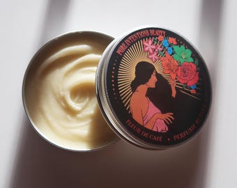 FLEUR DE CAFE Enticing Body + Hair Perfume Butter - Coffee flower - Aphrodisiac -  Body + Hair Butter | Handmade, Vegan & Synthetic-free
