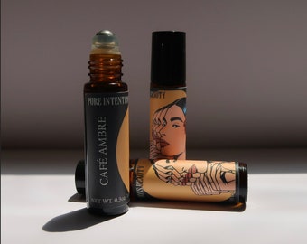 CAFE AMBRE Intoxicating Alluring Aphrodisiac - Coffee Flower + Bourban Vanilla  Lasting Perfume Oil -  Fine Fragrance  | Vegan, Handmade