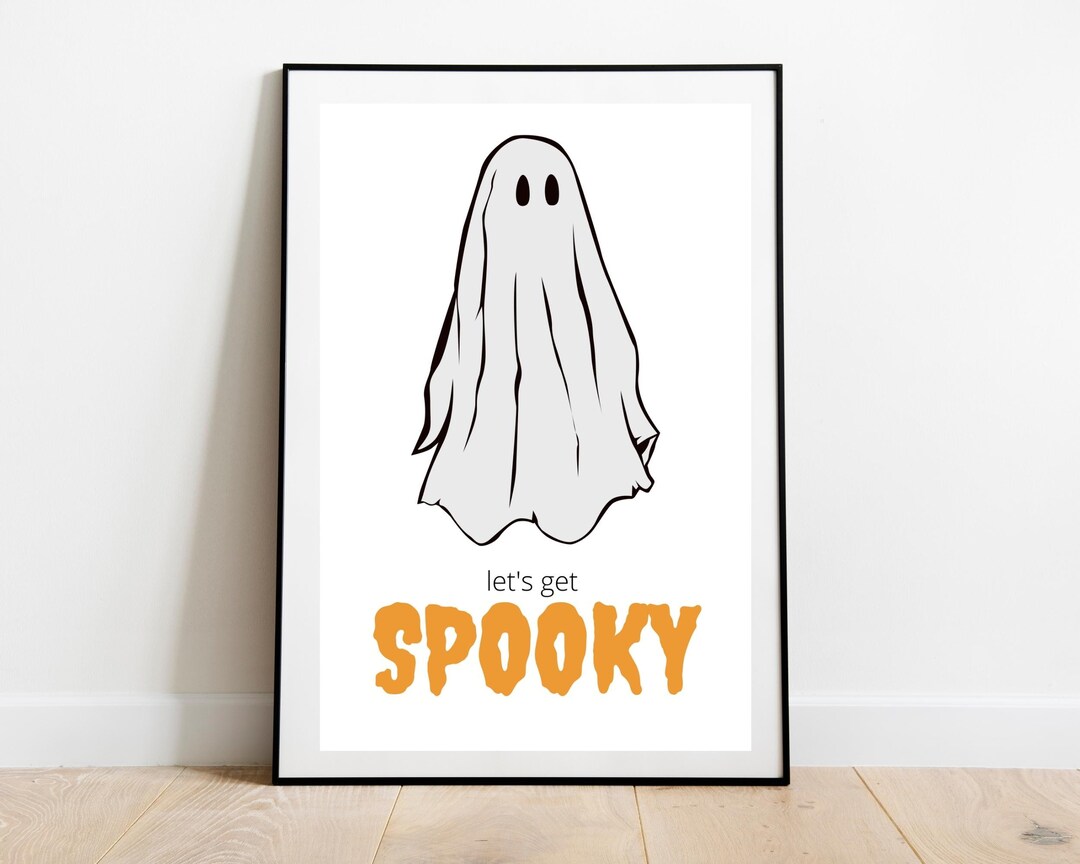 Lets Get Spooky Sign Art, Halloween Print, Halloween Printable Art ...