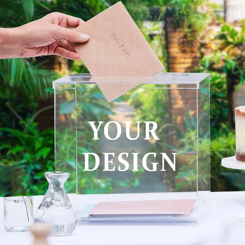 Blush Pink Acrylic Card Box I Lock and Key Acrylic Card Box I Etsy