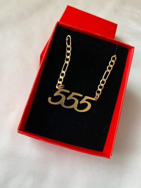 24K Gold Angel Number Necklace, Personalized Necklace, Personalized ...
