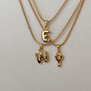 Custom Letter Necklace, Balloon Letter Custom Jewelry, Initial Necklace, Personalized Letter Necklace, Custom Jewelry, Bubble Letter Pendant