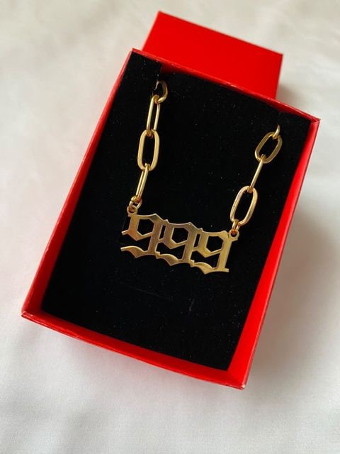 24K Gold Angel Number Necklace, Personalized Necklace, Personalized ...