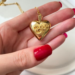 Del Rey Style Heart Necklace, Rosary Emerald Heart Necklace