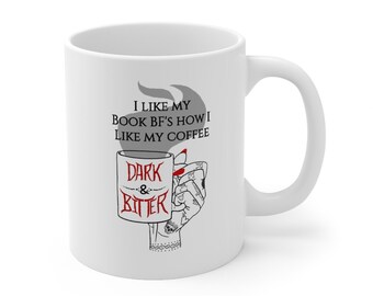 I Like My Book BFs How I Like My Coffee Mug, 11oz