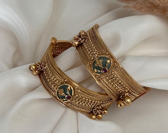 Heritage Brass Screw Gajre Kade Bangles Se/indian Bangles/punjabi
