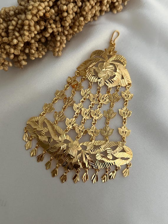 Buy Traditiona Punjabi Gold Passa Piple Patti Indian Hair - Main Image