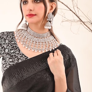 アクセサリーその他 SELF-PORTRAIT Woman Jewel Silver PF25611NSL SILVER Silver bow-motif crystal earrings Self-portrait - women