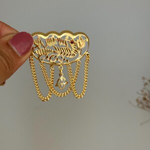 Punjabi traditional piple patti hair pins/punjabi hair accessories/gold hair pins/traditional punjabi jewelry/indian hair accessories/piple image 3