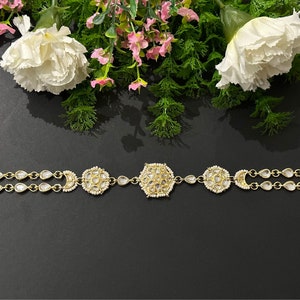 Kundan sheeshphool mathapatti/kundan mathapatti tikka sheeshphool/kundan hair accessories/kundan head band sheeshpatti matha patti indian