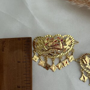 Punjabi traditional piple patti hair pins/punjabi hair accessories/gold hair pins/traditional punjabi jewelry/indian hair accessories/piple image 6