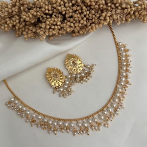 Jadau pearl/multi traditional jaggo set/lightweight multicolor tikka set/jadau tikka set/pink jadau set/pipple patti set/jadau jewelry desi image 12