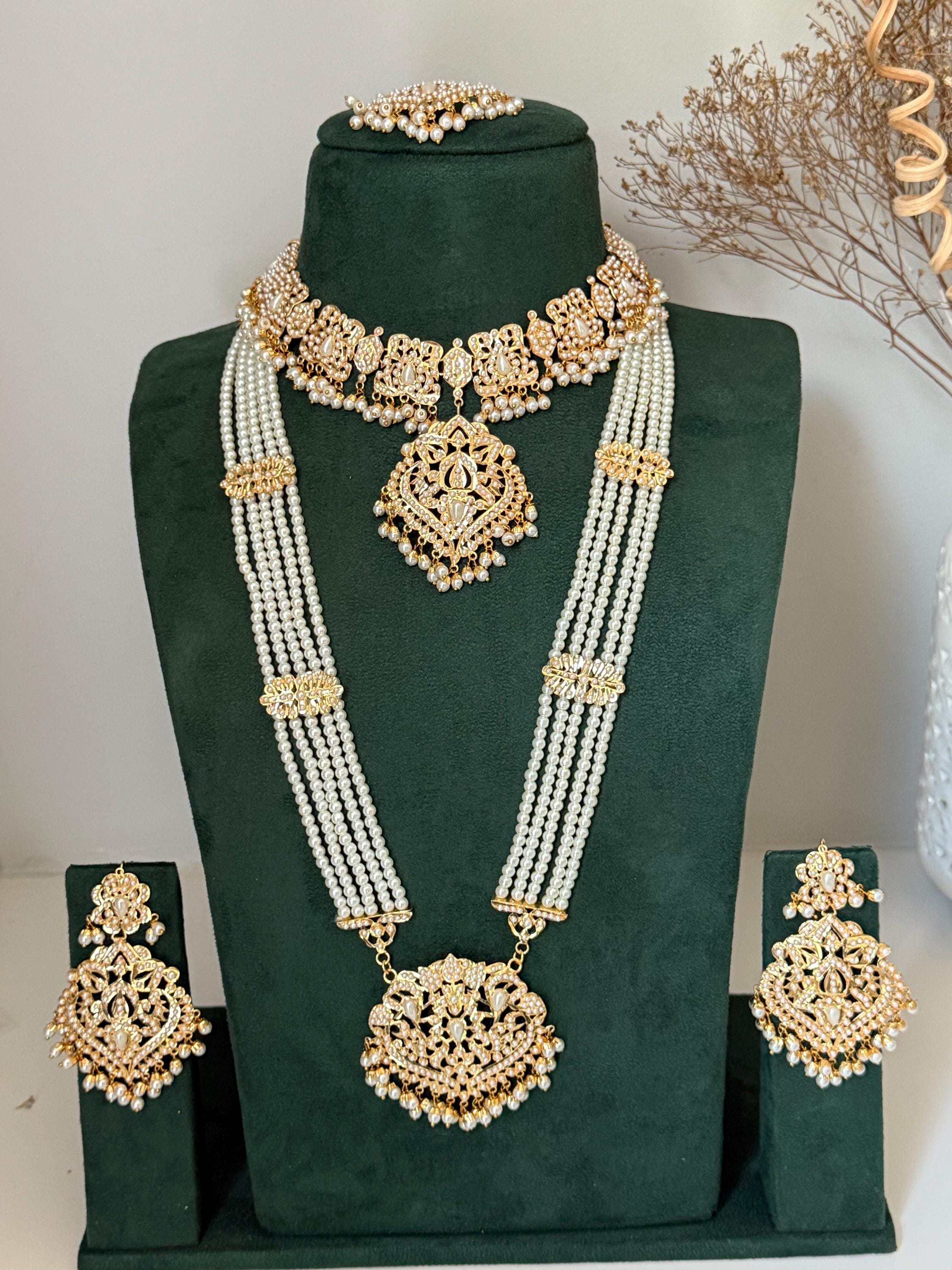 Multicolor Traditional Long Necklace Choker Set Tikka Indian Multicolor Traditional Long Necklace Choker Set Tikka Indian