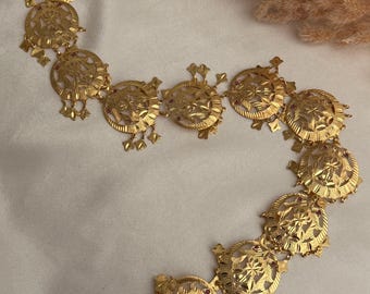 Patra traditional punjabi pipple patti hair accessories braid accessory chotti indian gold  set/jadau  tikka set/jadau set traditional punja