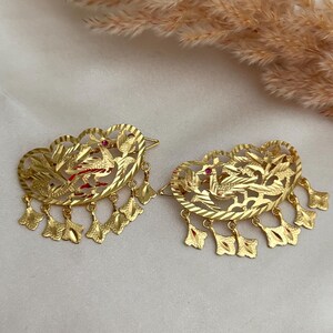 Punjabi traditional piple patti hair pins/punjabi hair accessories/gold hair pins/traditional punjabi jewelry/indian hair accessories/piple image 4