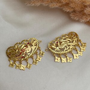 Punjabi traditional piple patti hair pins/punjabi hair accessories/gold hair pins/traditional punjabi jewelry/indian hair accessories/piple image 5