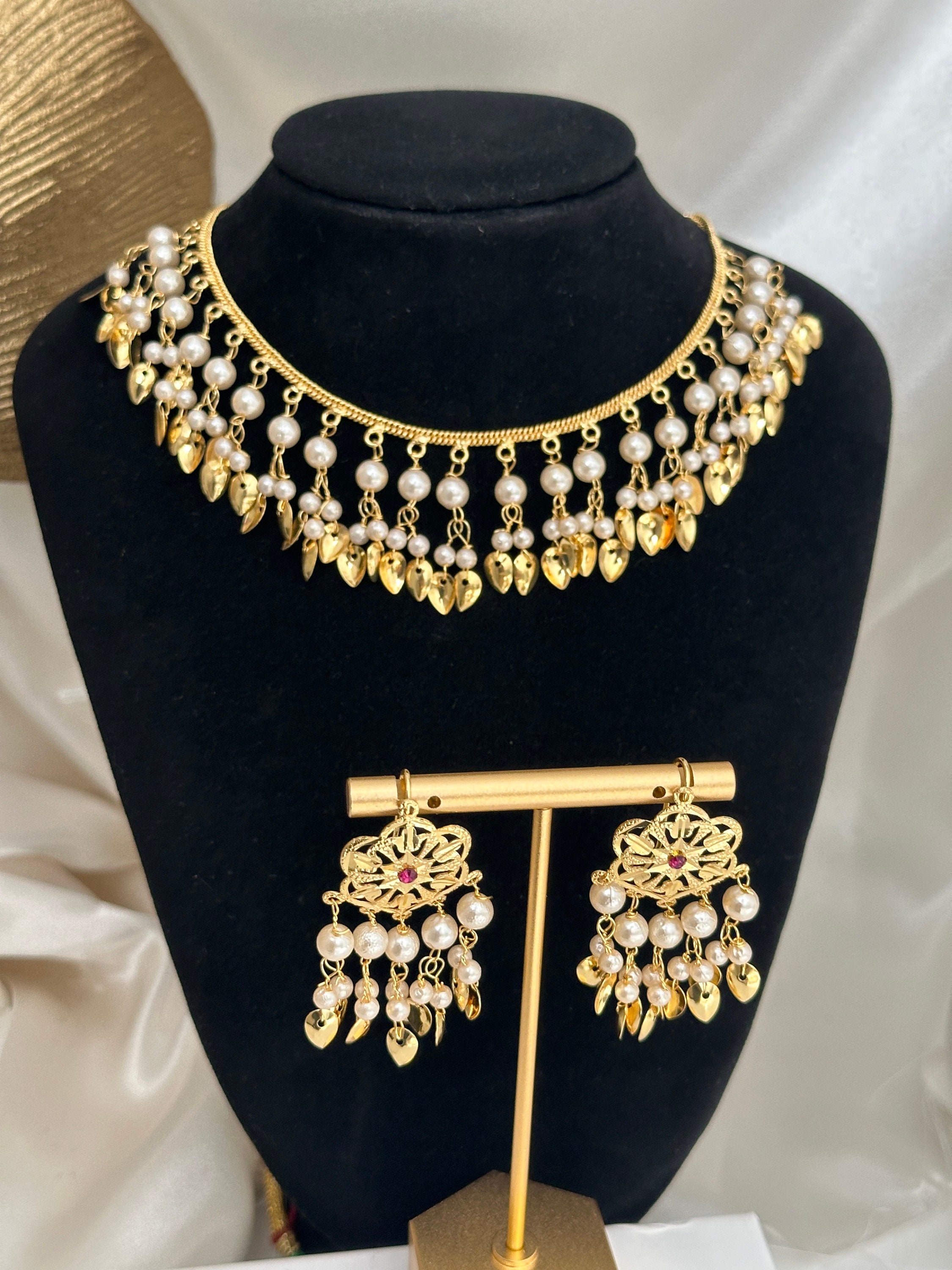 Gold Necklace Pipal Patti Gold Set With Price Kundan Golden Pipal