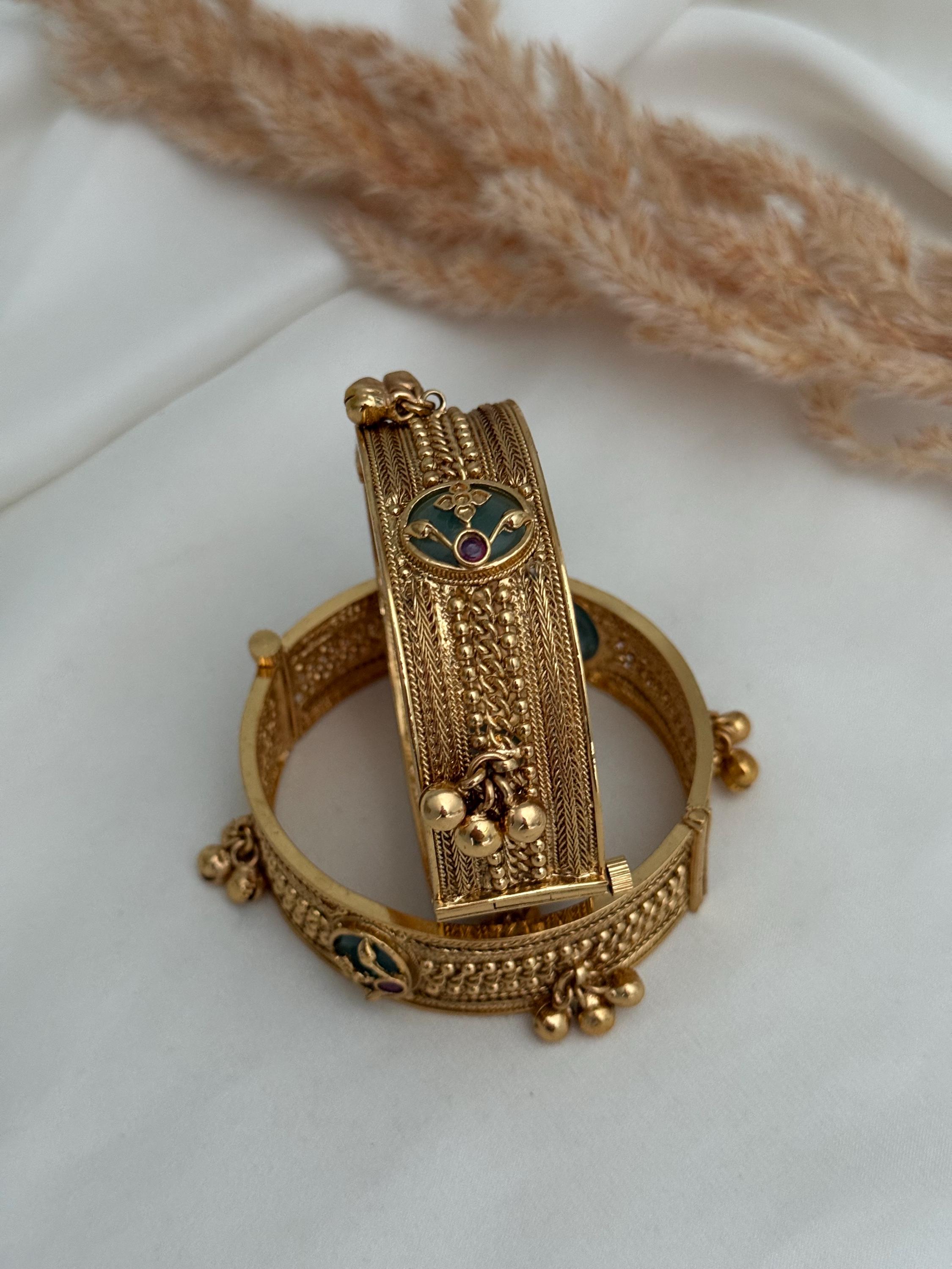 Heritage Brass Screw Gajre Kade Bangles Se/indian Bangles/punjabi