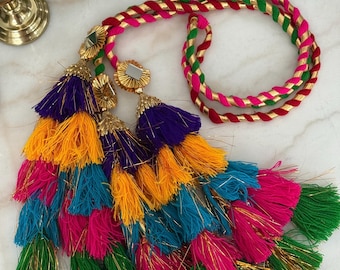 Paranda traditional punjabi multicolor indian hair accessories punjabi parandi jewelry indian jewellery jewelry pakistani  jaggo accessory