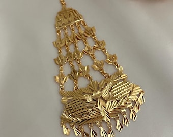 traditiona punjabi gold passa piple patti  indian  hair accessories jhumar punjabi jewelry indian jewellery jewelry pakistani passa jaggo