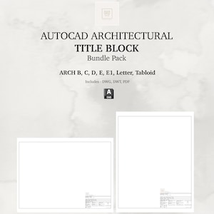 AutoCAD Corner Architecture Title Block Template Bundle - Professional template for Architects and Designers - AutoCAD DWG + DWT + PDF