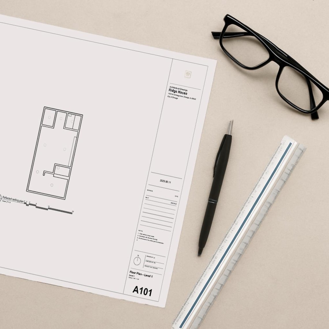Autocad Title Block Template Bundle: Minimalist Architecture DWG, DWT ...
