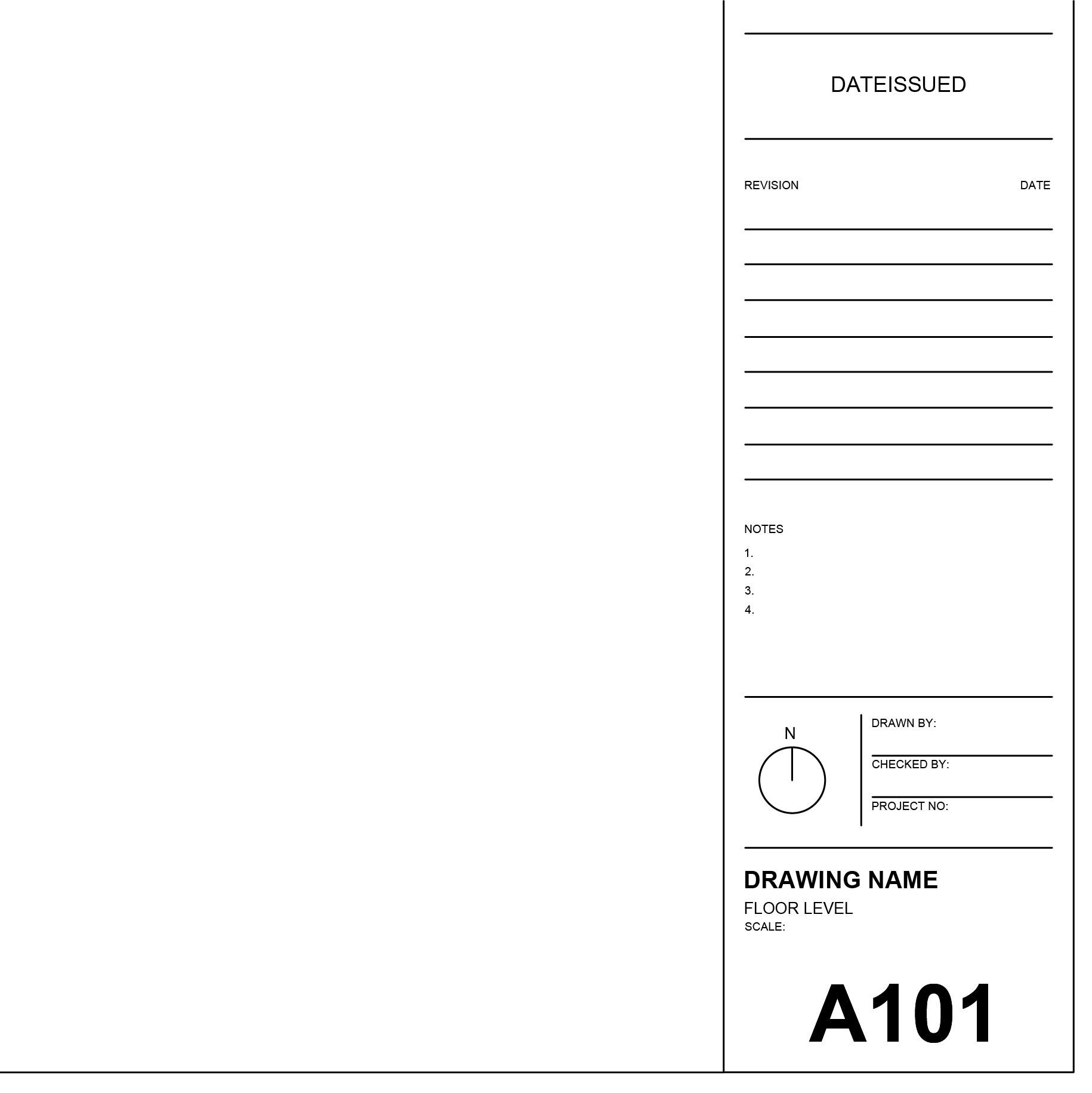 Autocad Title Block Template Bundle: Minimalist Architecture DWG, DWT ...