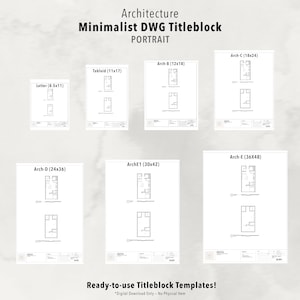 Autocad Title Block Template Bundle: Minimalist Architecture DWG, DWT ...