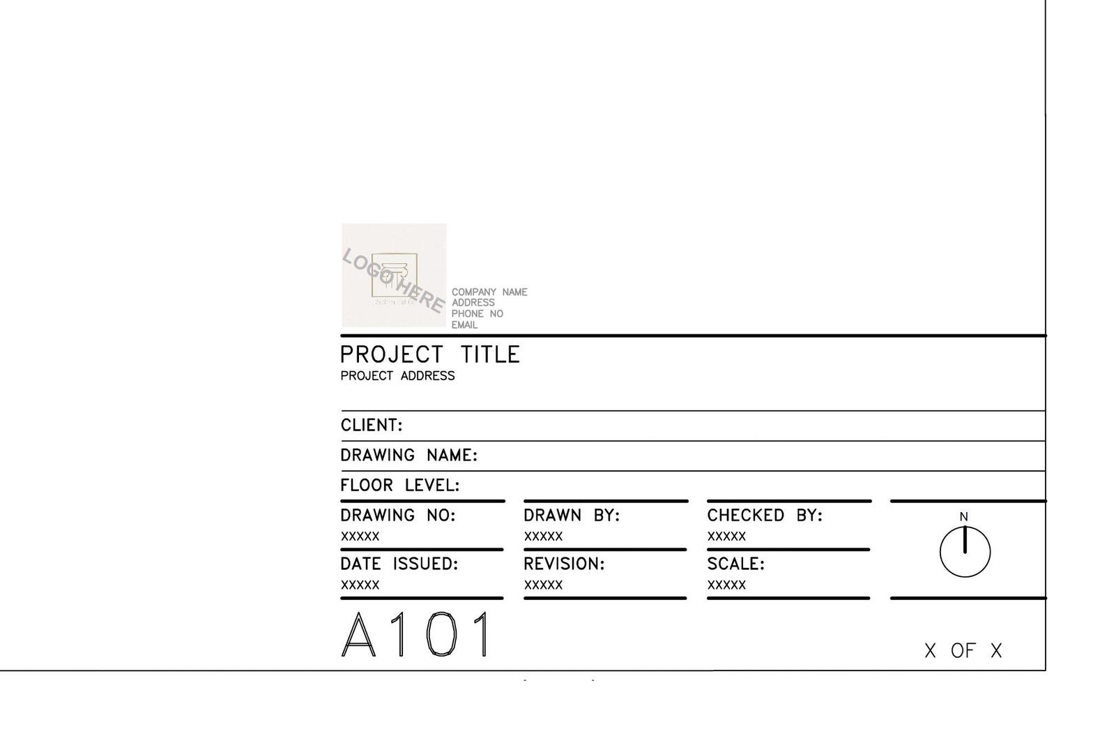 Autocad Title Block Template Bundle: Architect & Designer DWG, DWT, PDF ...