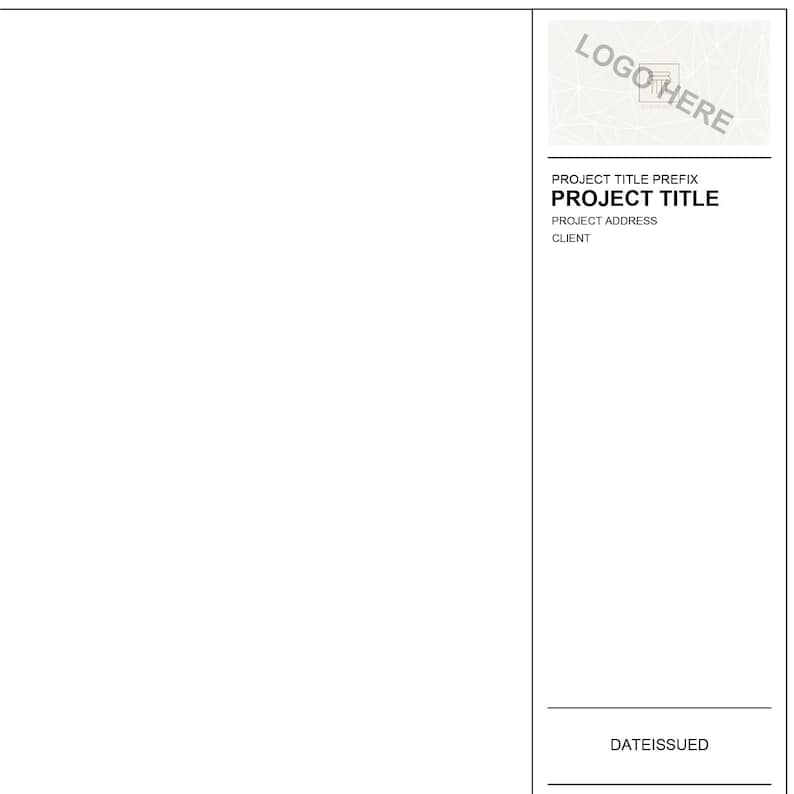 Autocad Title Block Template Bundle: Minimalist Architecture DWG, DWT ...