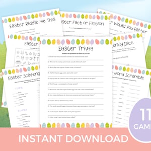 Easter Game Bundle, Easter Activity Pack, Printable Easter Games for ...