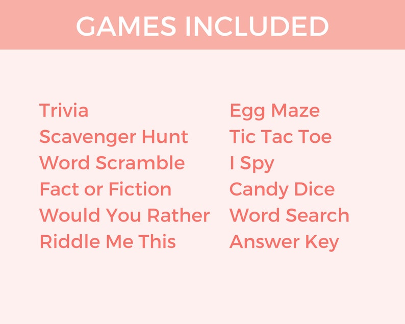 Easter Game Bundle, Easter Activity Pack, Printable Easter Games for ...