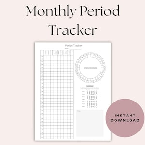 Maandelijkse menstruatietracker, menstruatieplanner, menstruatiedagboek, menstruatiegrafiek, symptomentracker, ovulatietracker, vruchtbaarheidsplanner, A4, A5-brief