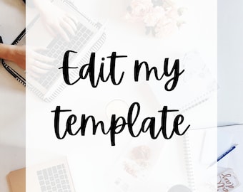 Customization Add On, Edit My Template For Me, Help Me Edit, Add On Service, Canva Editable Template Link, Personalization, Add-On Edit