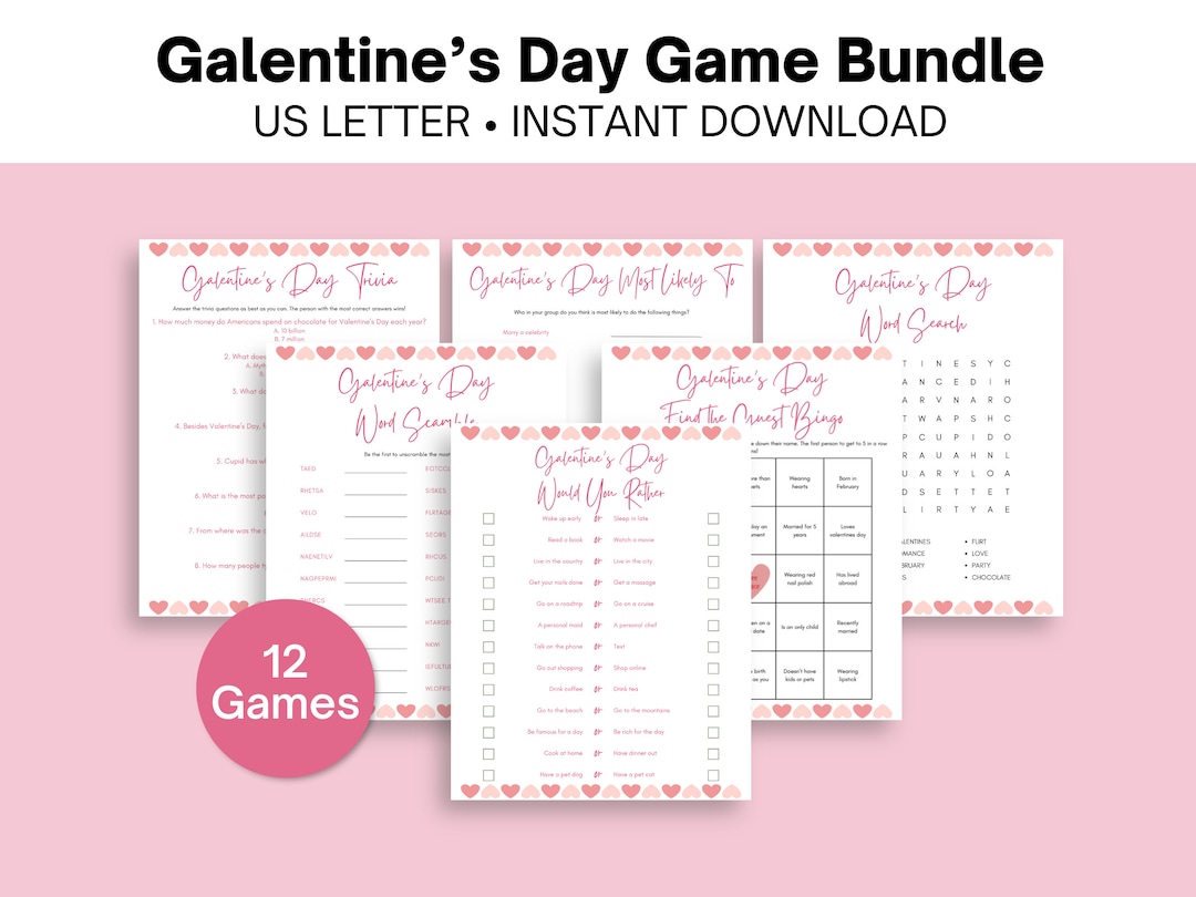 Galentines Day Party Games, Galentines Day Games for Adults, Adult ...