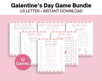 Galentines Day Party Games, Galentines Day Games for Adults, Adult Valentines Day Game, Galentines Day Ideas, Ladies Night Games Bundle